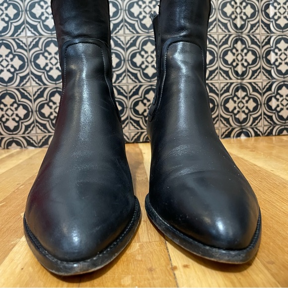 Veronica Beard Wells Leather Calf Chelsea Block Heel Boot size 10.5 to size 11 - Picture 5 of 14